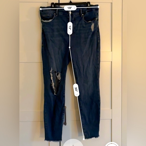 Good American Jeans Size 18 Skinny Distressed - Picture 4 of 4